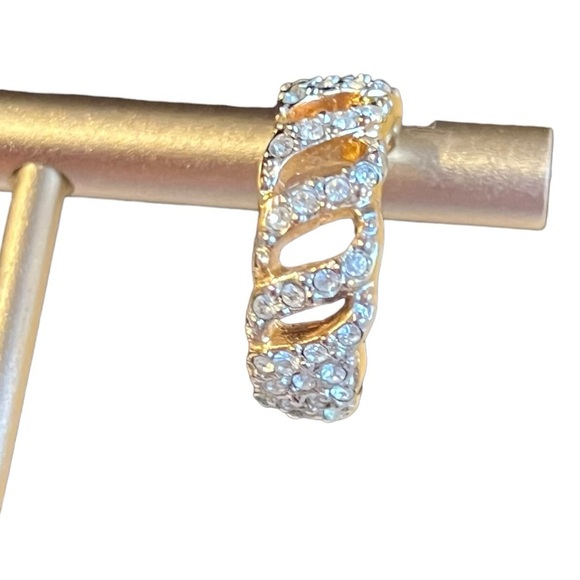 Swarovski vintage studded earrings stamped - Picture 5 of 7